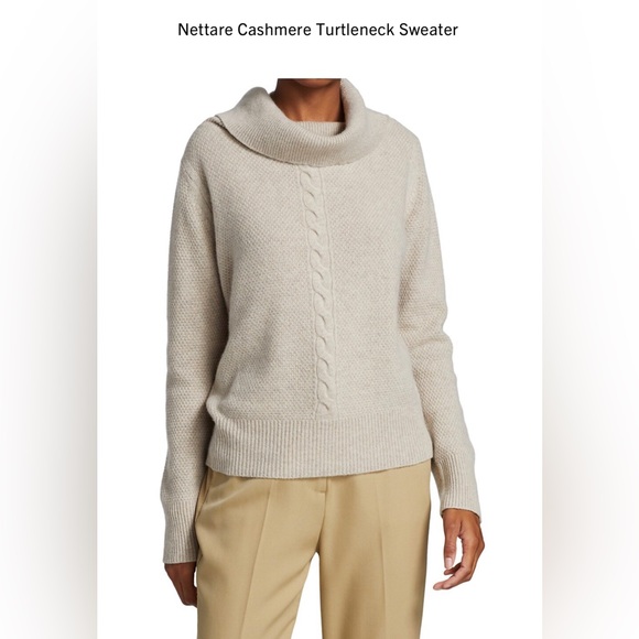 MAX MARA NETTARE LUXE CASHMERE PULLOVER SWEATER NEUTRAL COWL NECK WOMEN SZ SMALL - Picture 4 of 16